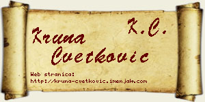 Kruna Cvetković vizit kartica